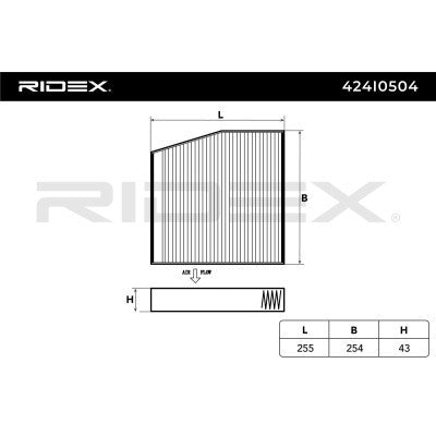RIDEX 424I0504 Cabin/Pollen filter for Mercedes
