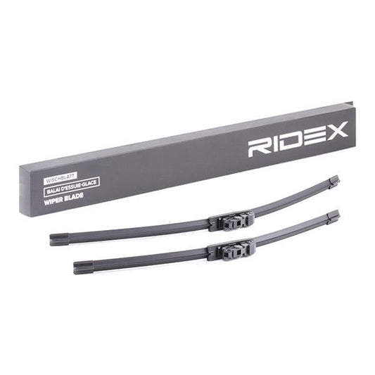 RIDEX 298W0086 Wiper Blade Pair - Front - 600/500mm (Push type)