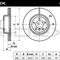 RIDEX 82B1046 Brake Disc - front axle (pair)