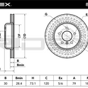 RIDEX 82B1076 Brake Disc - front axle (pair)