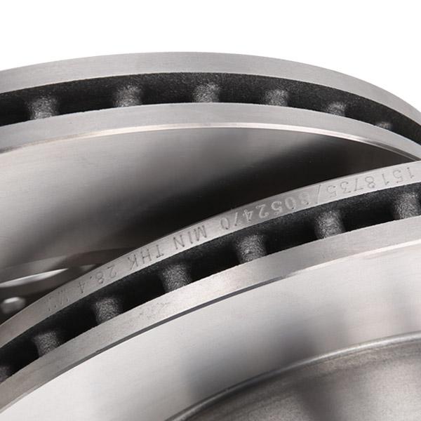 RIDEX 82B1076 Brake Disc - front axle (pair)