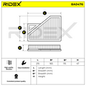 RIDEX 8A0476 Air Filter