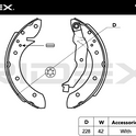 RIDEX 70B0021 Brake Shoe Set