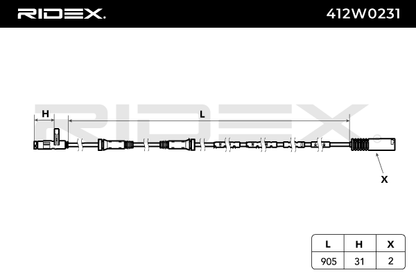 RIDEX 412W0231 ABS sensor