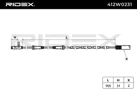 RIDEX 412W0231 ABS sensor
