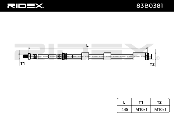 RIDEX 83B0381 Brake Hose for BMW 3 Series