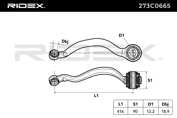 RIDEX 273C0665 Suspension arm
