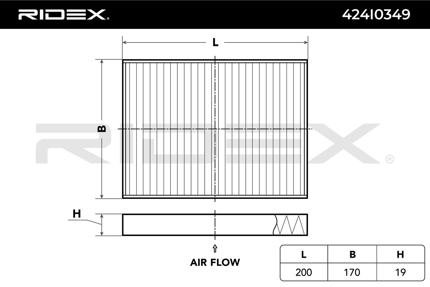 RIDEX 424I0349 Pollen filter