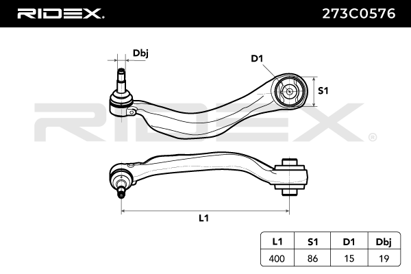 RIDEX 273C0576 Suspension arm