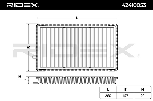 RIDEX 424I0053 Pollen filter