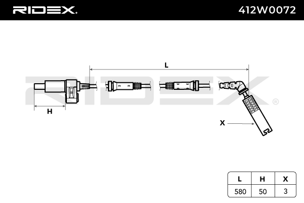 RIDEX 412W0072 ABS sensor for BMW 3 Series