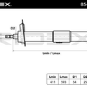 RIDEX 854S1019 Shock Absorber - Front Axle Right