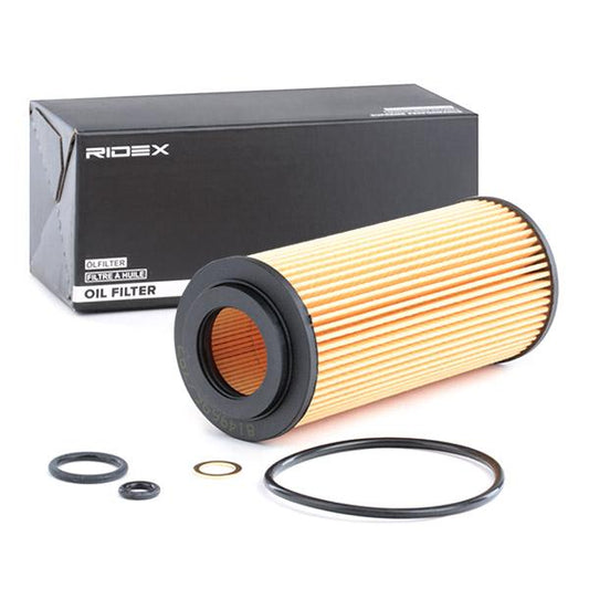 RIDEX 7O0015 Oil Filter  with gaskets/seals, Filter Insert - for BMW