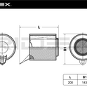 RIDEX 8A0145 Air Filter; Filter Insert, with pre-filter