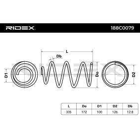 RIDEX 188C0079 Coil Spring for BMW 3 Series