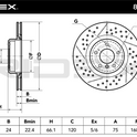 RIDEX 82B1434 Brake Disc - rear axle (pair)