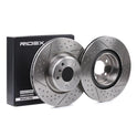 RIDEX 82B1434 Brake Disc - rear axle (pair)