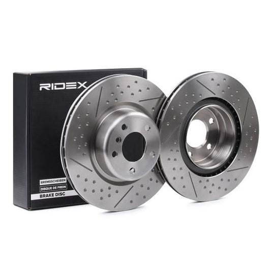 RIDEX 82B1434 Brake Disc - rear axle (pair)