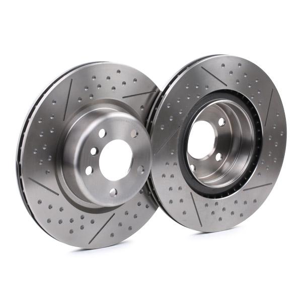 RIDEX 82B1434 Brake Disc - rear axle (pair)