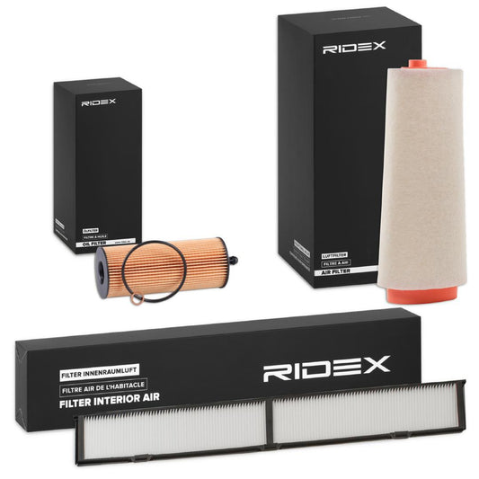 RIDEX 4055F3374 Filter kit with pre-filter, without oil drain plug