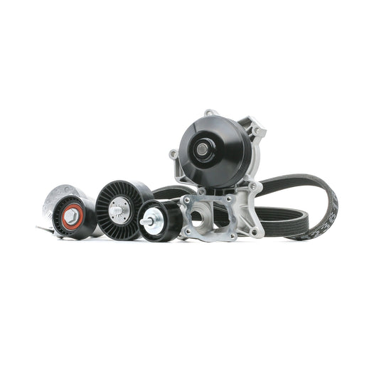 RIDEX 4172P0040 Water Pump + V-Ribbed Belt Kit, with water pump