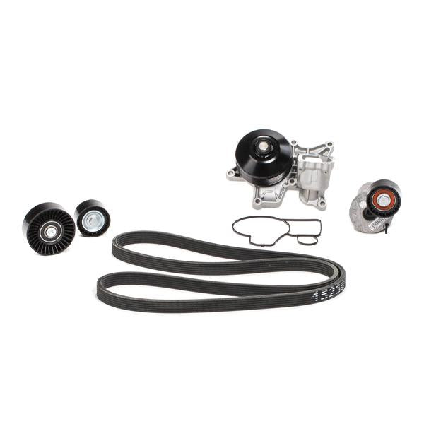RIDEX 4172P0040 Water Pump + V-Ribbed Belt Kit, with water pump