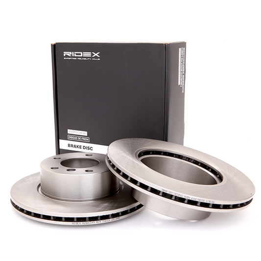 RIDEX 82B0349 Brake Disc - front axle (pair)