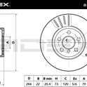 RIDEX 82B0349 Brake Disc - front axle (pair)