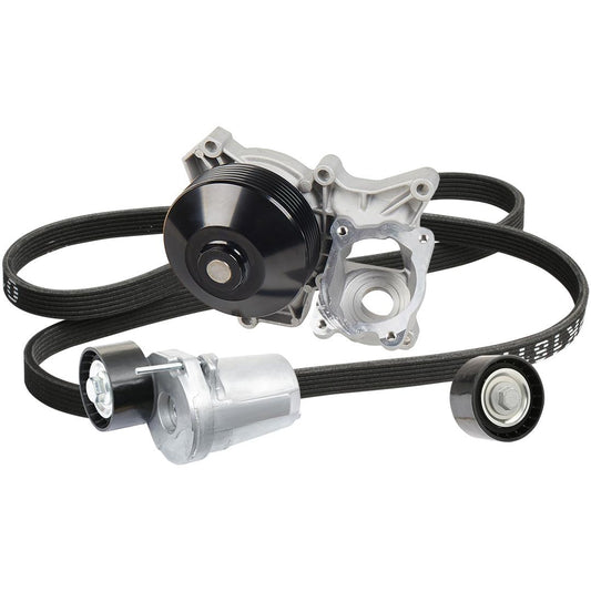 RIDEX 4172P0078 Water Pump + V-Ribbed Belt Kit