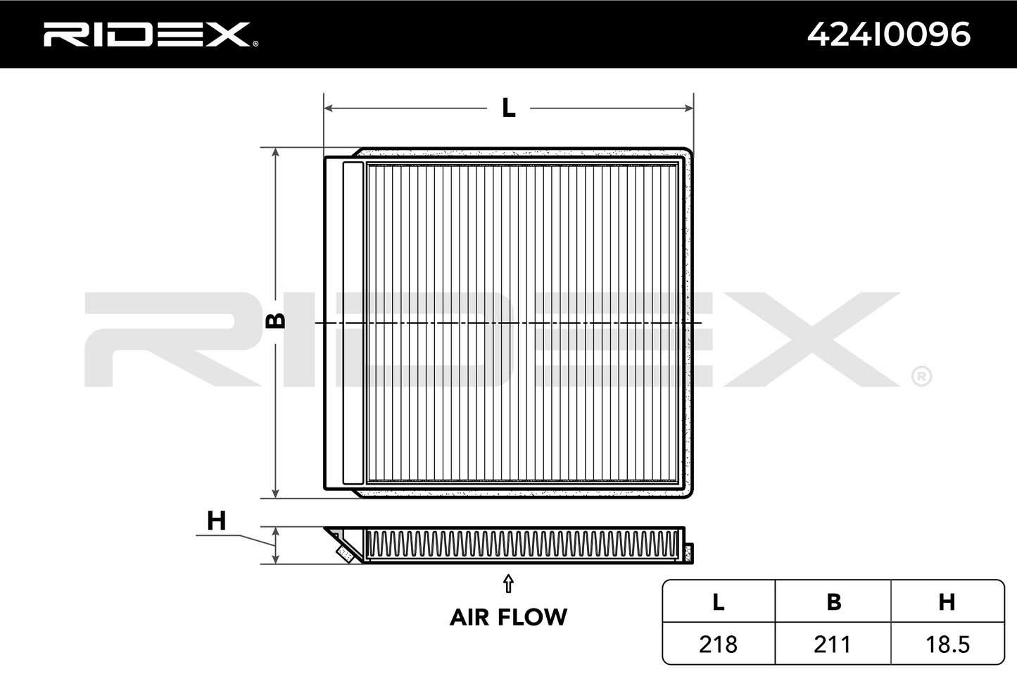 RIDEX 424I0096 Pollen filter