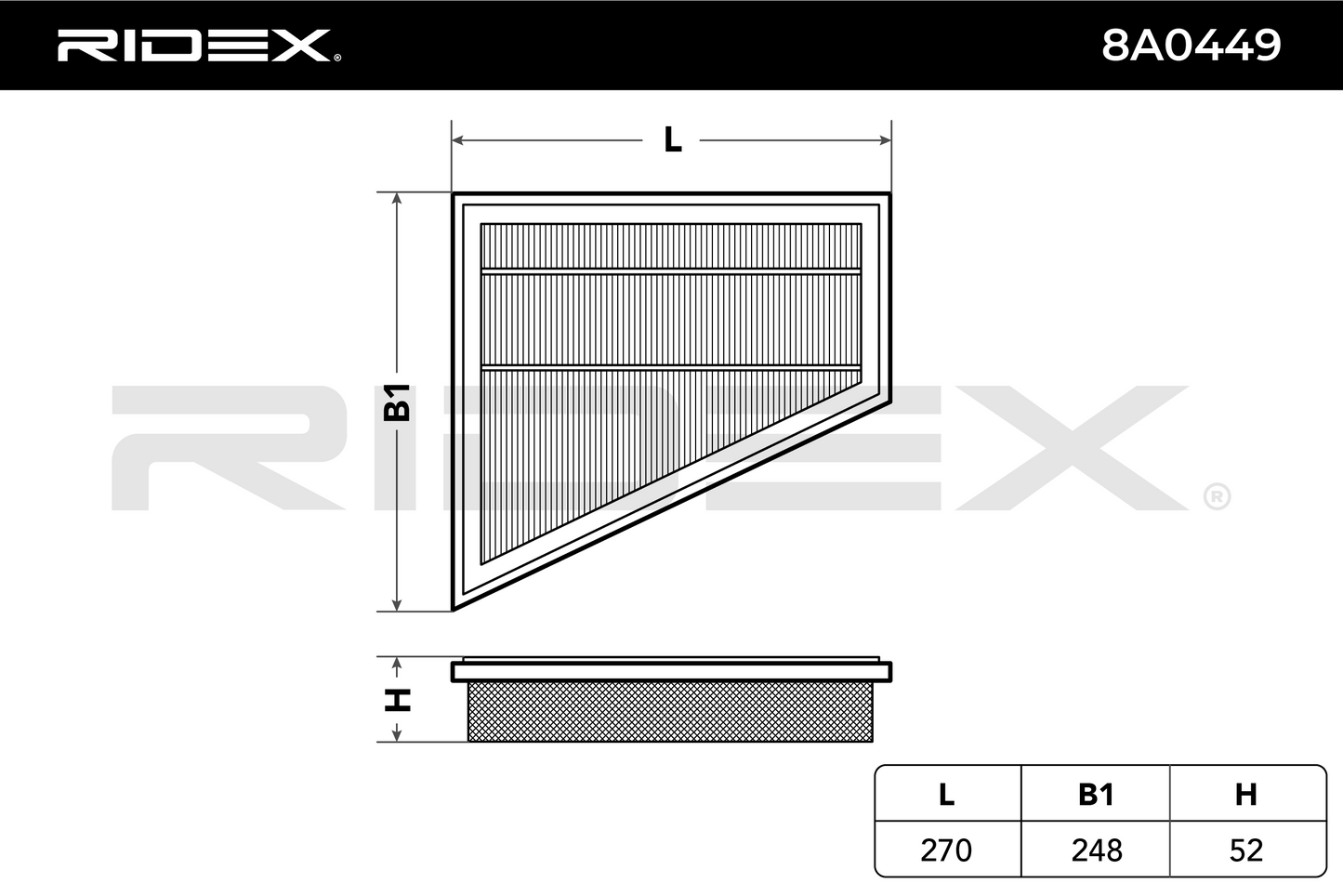 RIDEX 8A0449 Air Filter