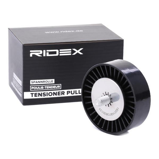 RIDEX 312D0056 Deflection / Guide Pulley, v-ribbed belt with bolts
