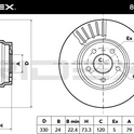 RIDEX 82B0207 Brake Disc - front axle (pair)